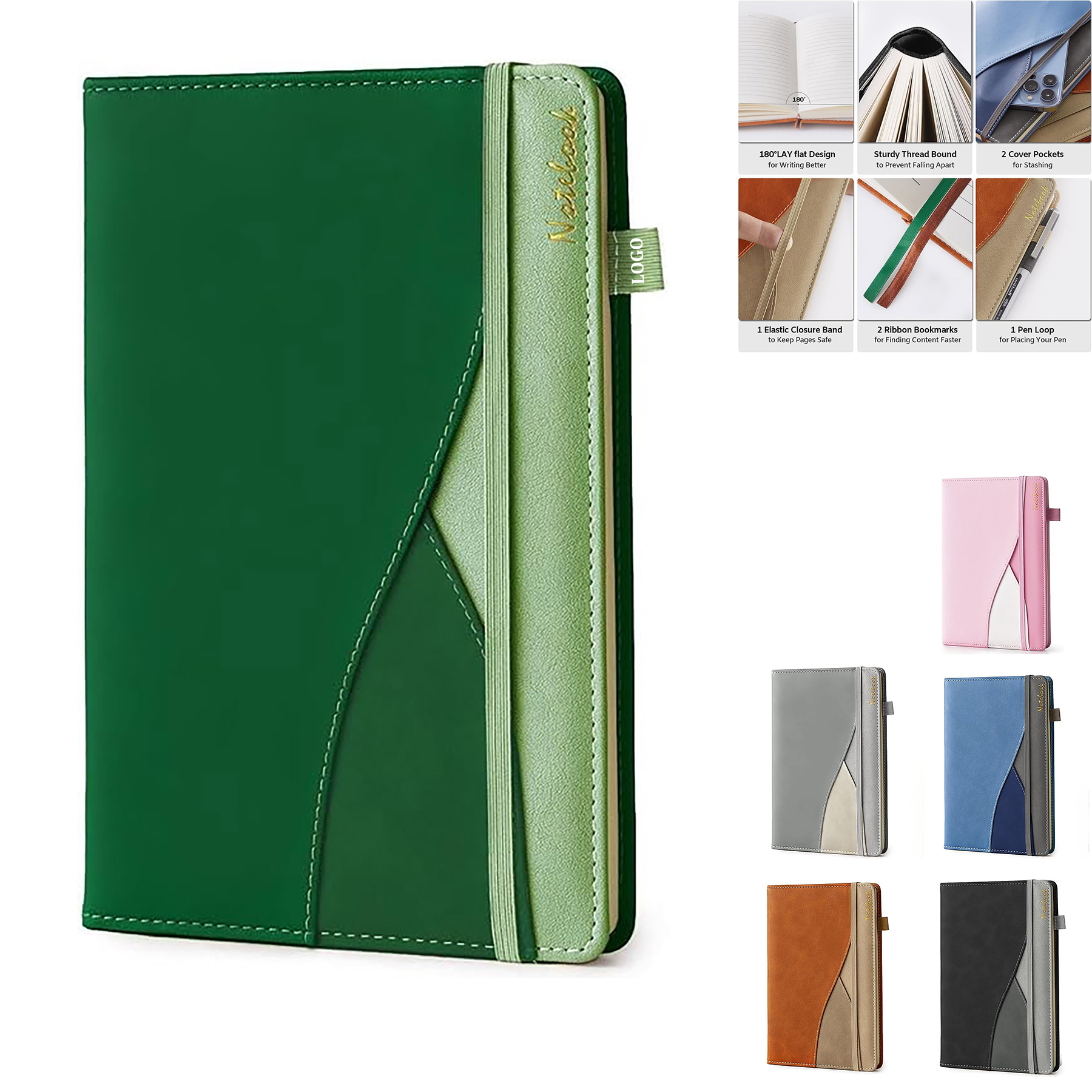 Notebooks with Hardcover Numbered Leather 4