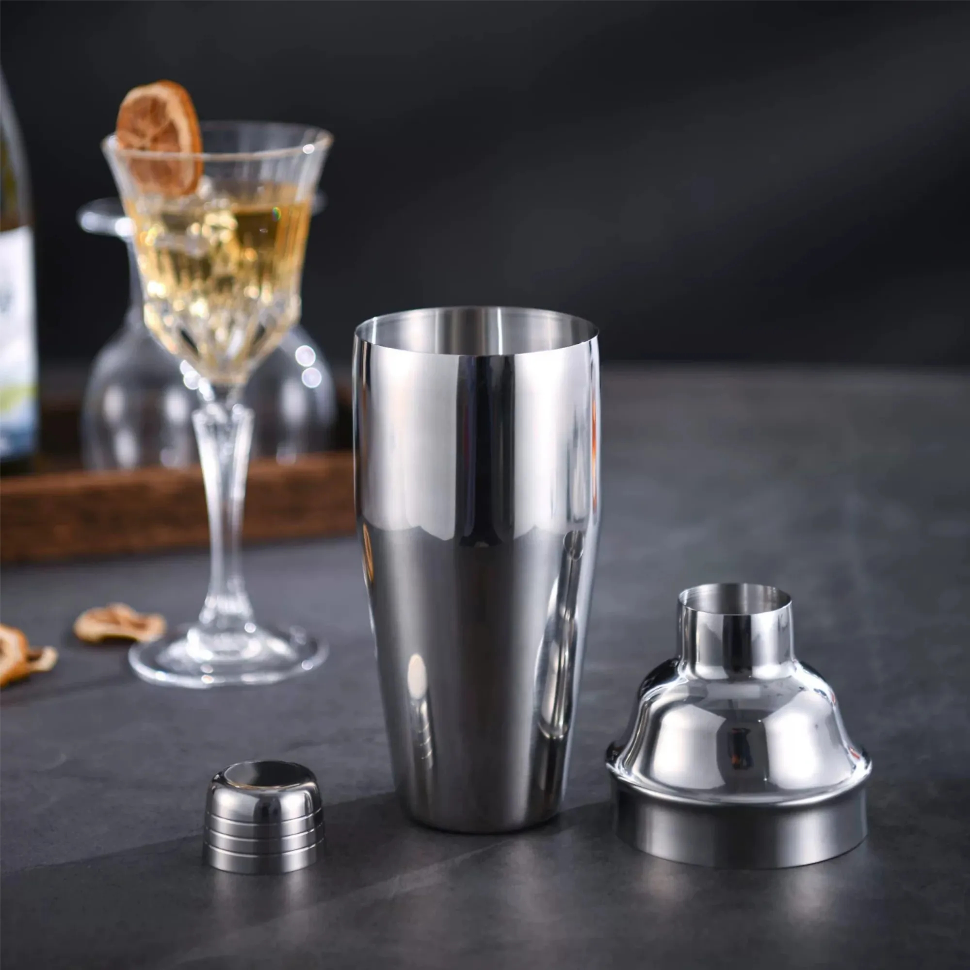 25oz Stainless Steel Cocktail Shaker Bottle For Bar 3