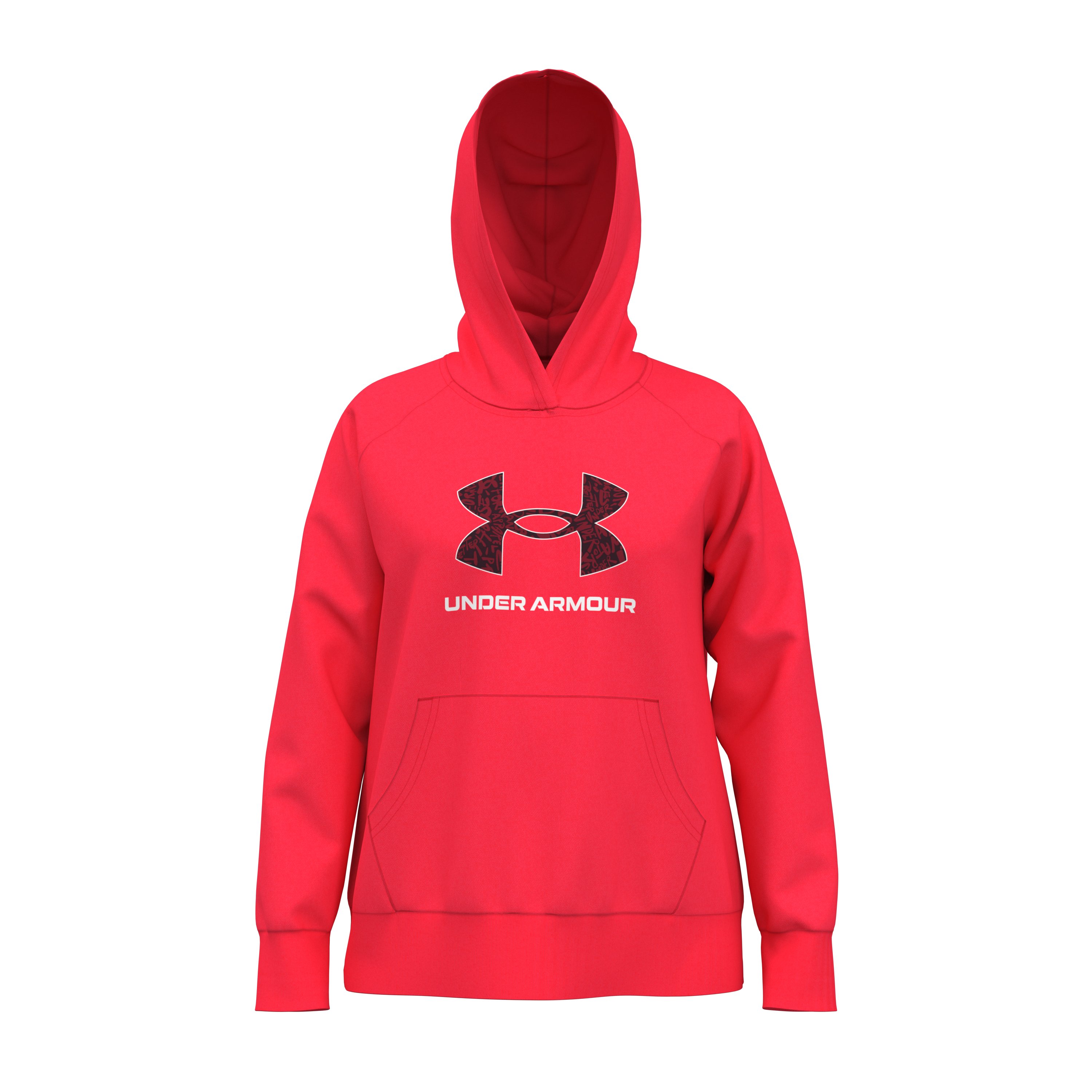 UA Rival Fleece Big Logo Print Fill Girls' Hoodie 3