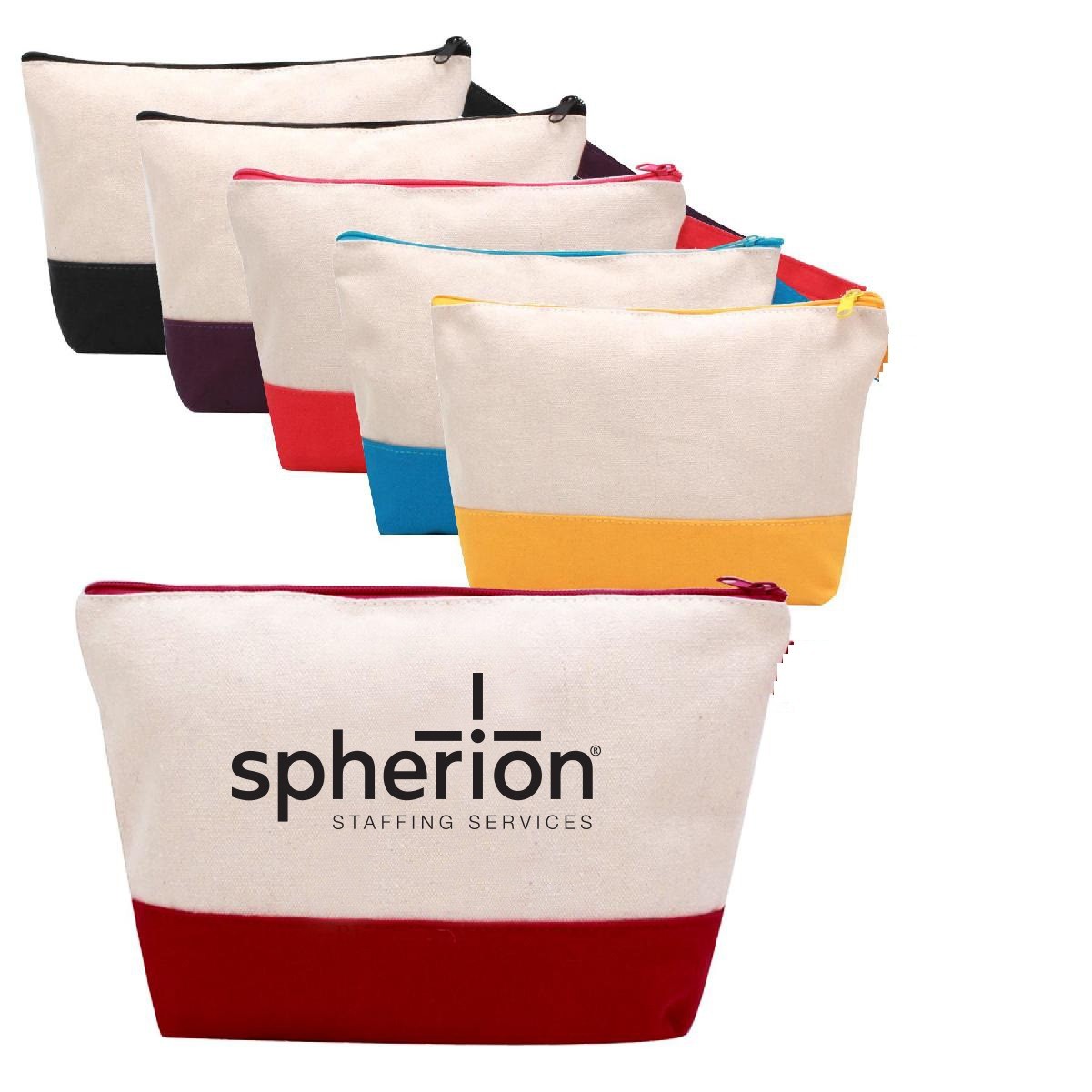 Two Tone Canvas Makeup Bag 3