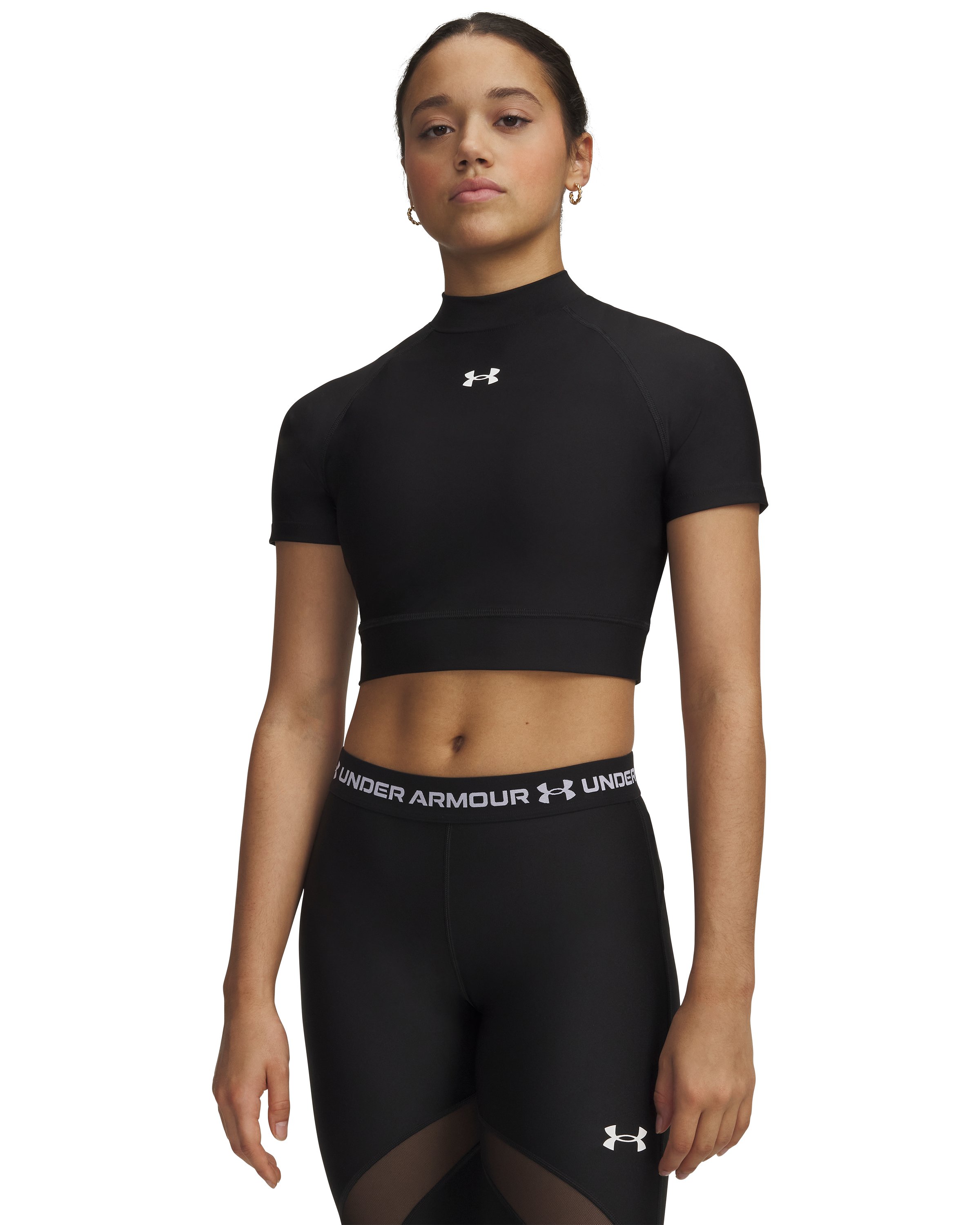 HeatGear Women's Crop Mock Short Sleeve 1