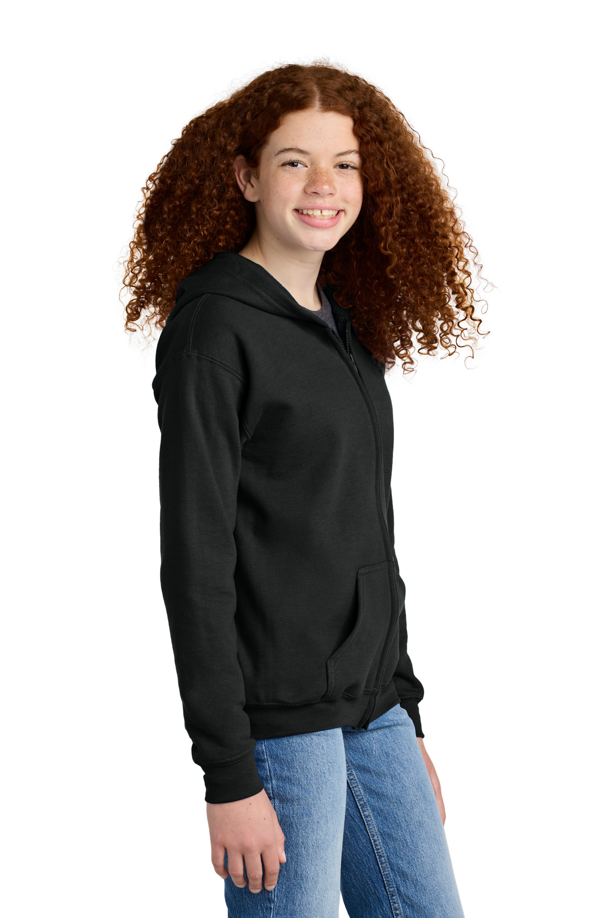 Gildan Youth Heavy Blend Full-Zip Hooded Sweatshirt. 18600B 6