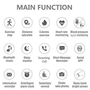 Round Fitness Tracker Watch With Detachable USB Charger 7