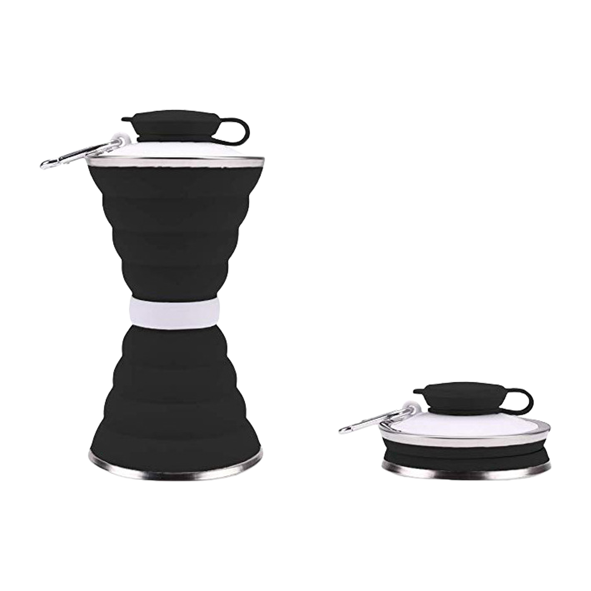17Oz Silicone Collapsible Water Cup with Carabiner 7
