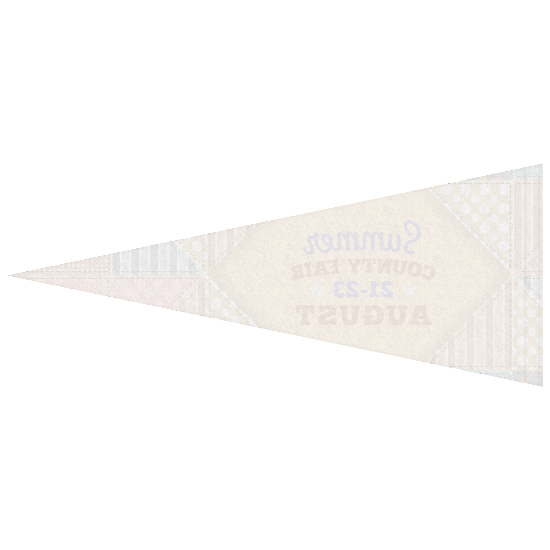 5" x 12" Custom Printed Soft Felt Pennant 3