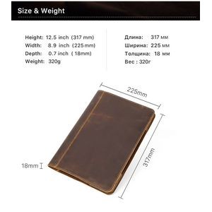 Crazy Horse Leather Retro Laptop Protective Cover 4