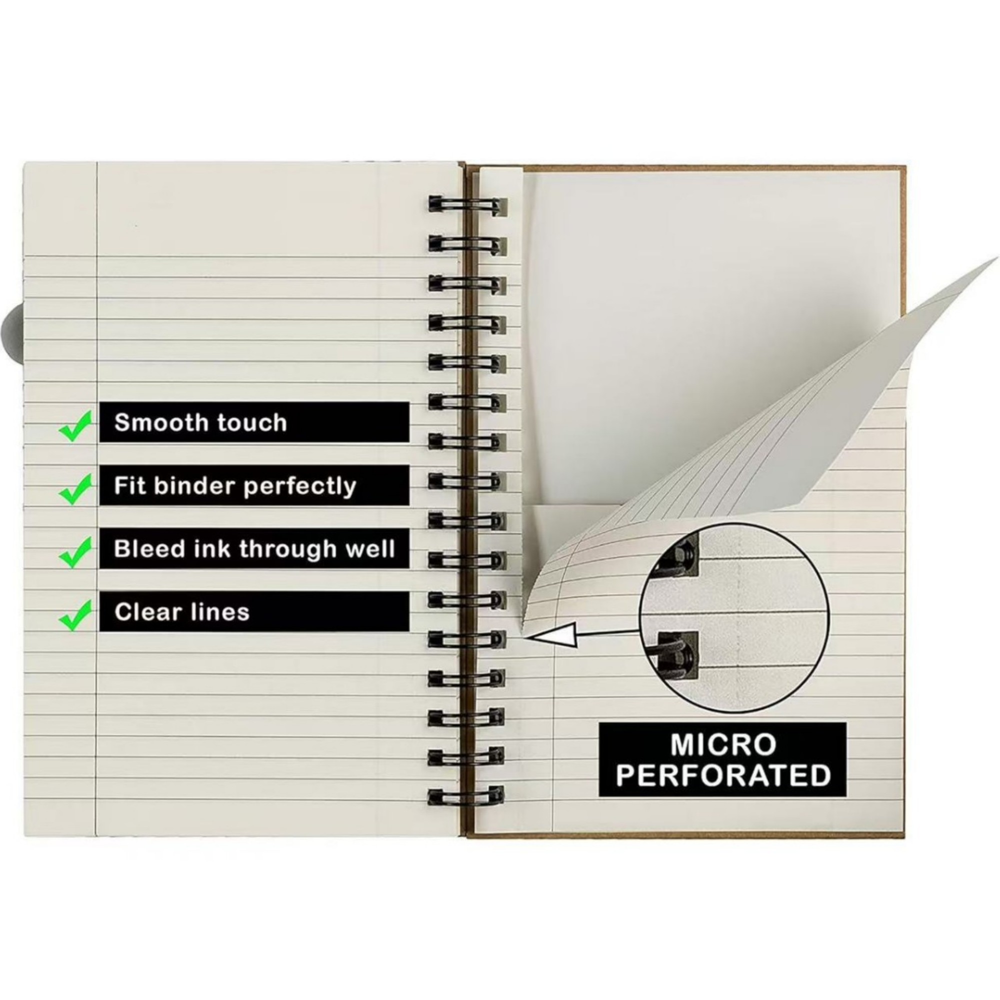 A5 120 Sheets Spiral Ruled Journal Wth Hard Cover 2