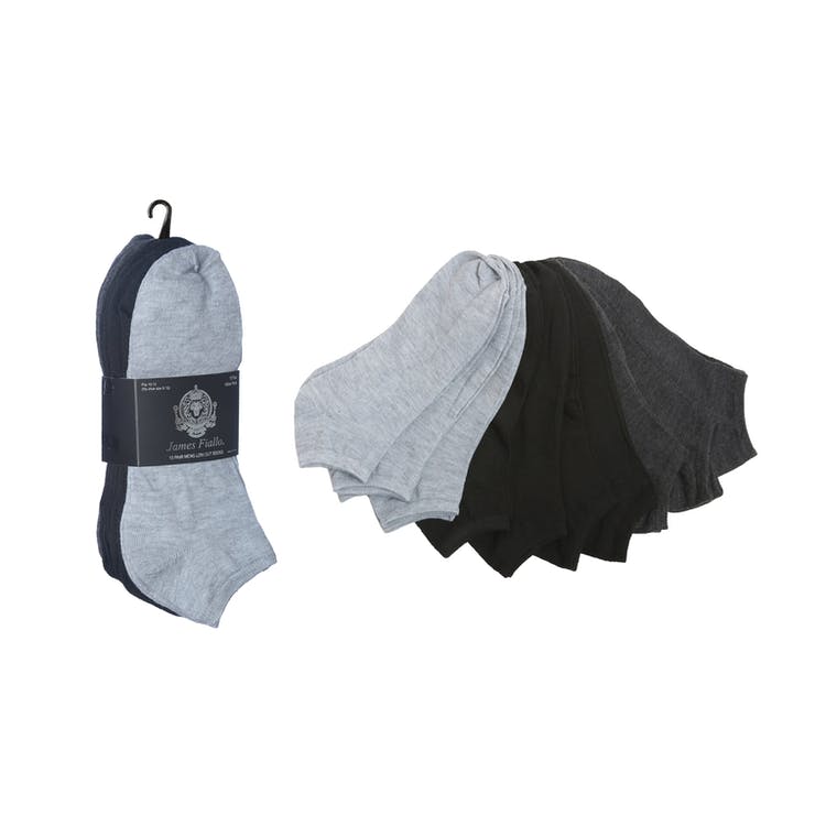 Men's Low-Cut Socks - Gray & Black Size 10-13 10 Pack 2