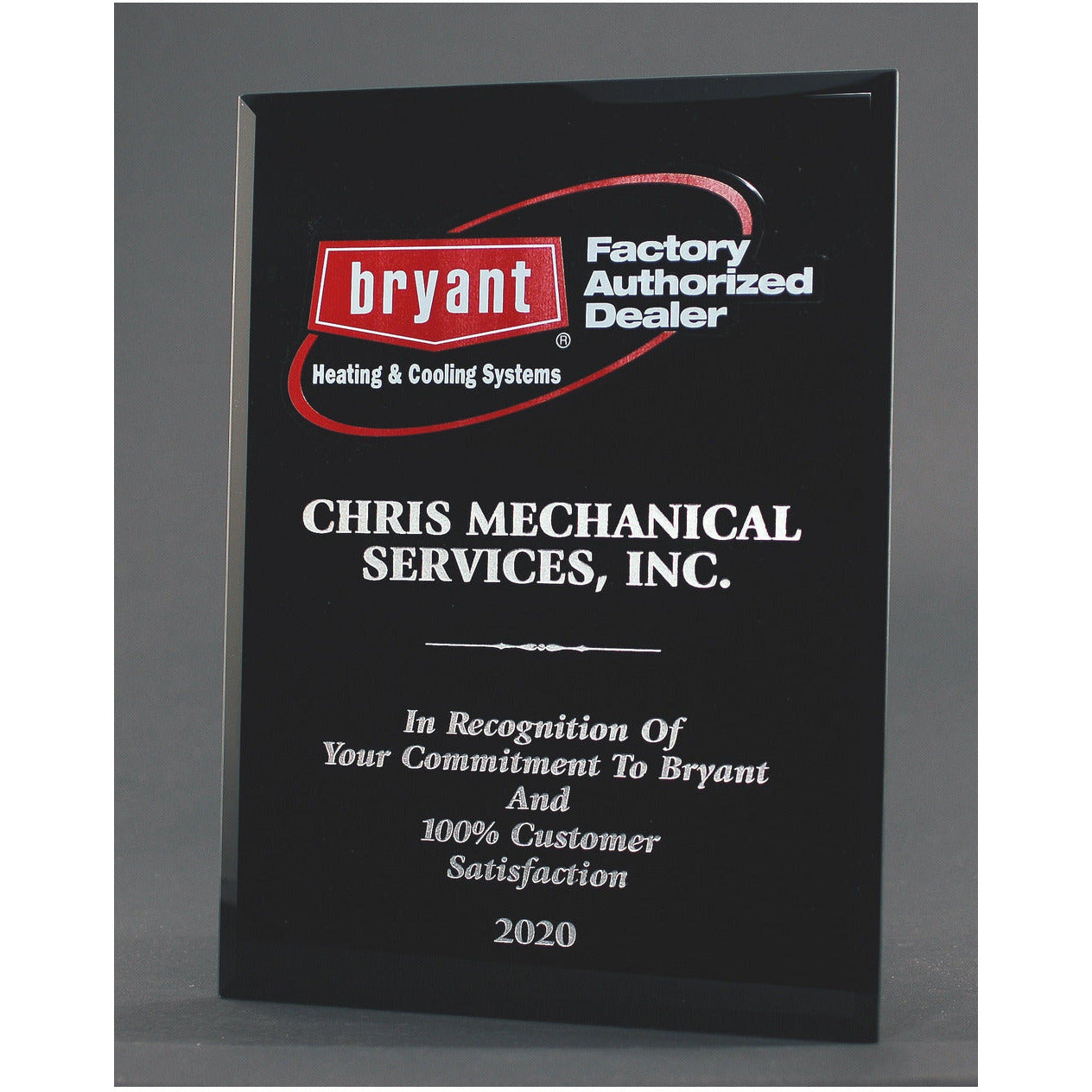 Ebony Piano Finish Plaque 4