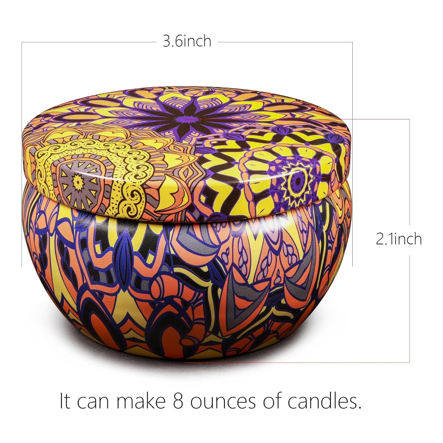 4oz Round Storage Tin Box 8