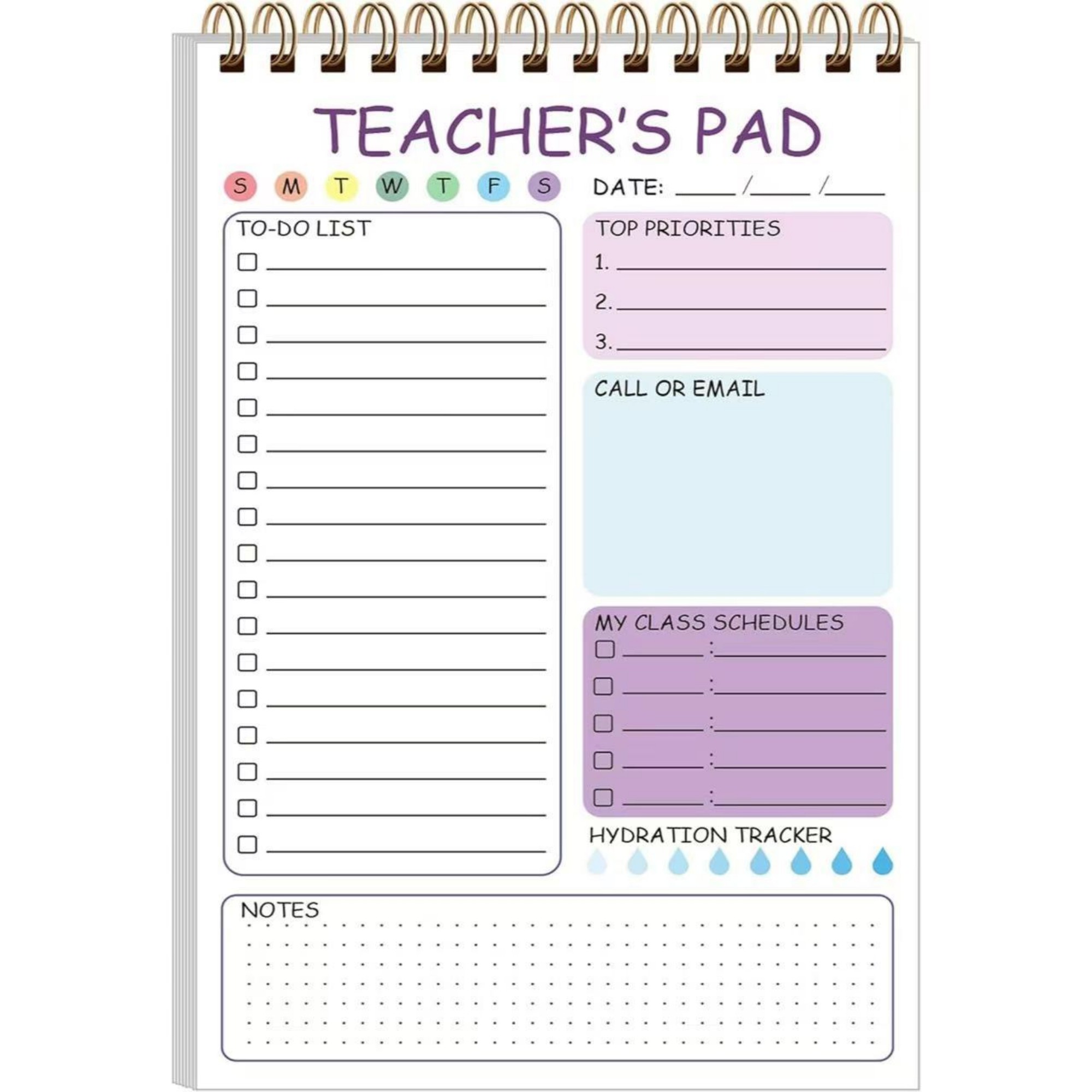 50 Sheets Teacher To Do List Notepad 3