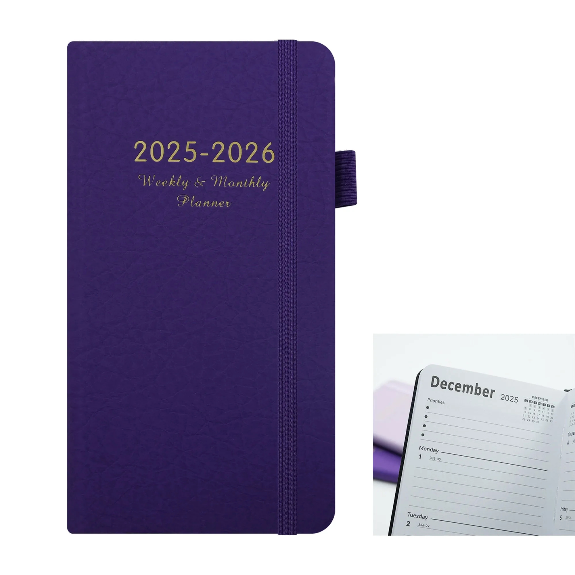 Leather Pocket Weekly Planner July 2025 to June 2026 4