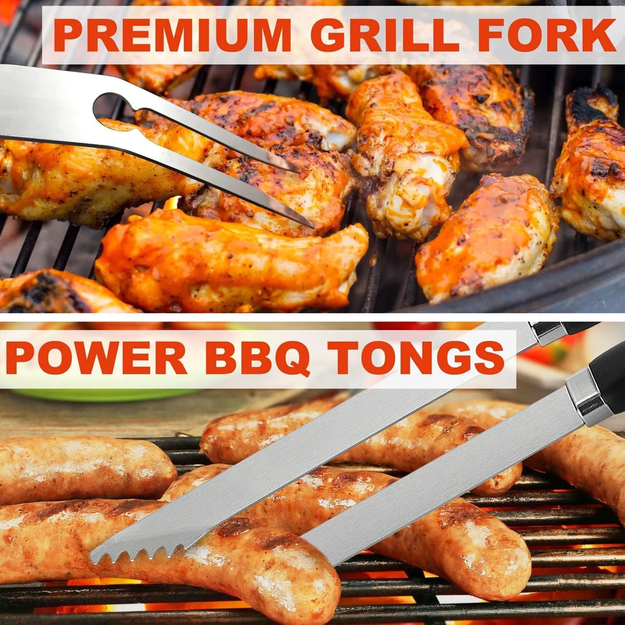 Stainless Steel Barbeque Grilling Tool Set with Carry Bag 7