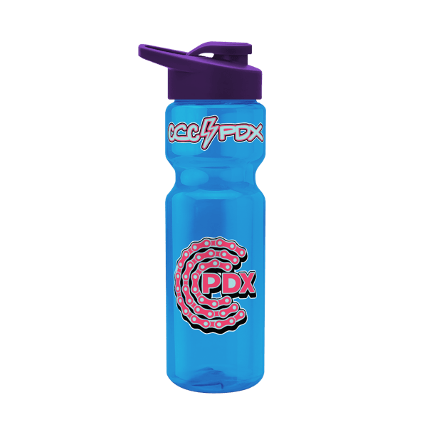 Blazer 28oz Transparent Bike Bottle w/Drink-thru Lid 2621