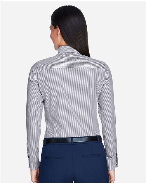 Women's Crown Collection® Banker Stripe Woven Dress Shirt - D645W 18