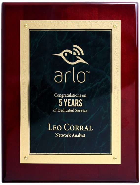 Rosewood Plaques w/Brass Plate (8"x10") 1