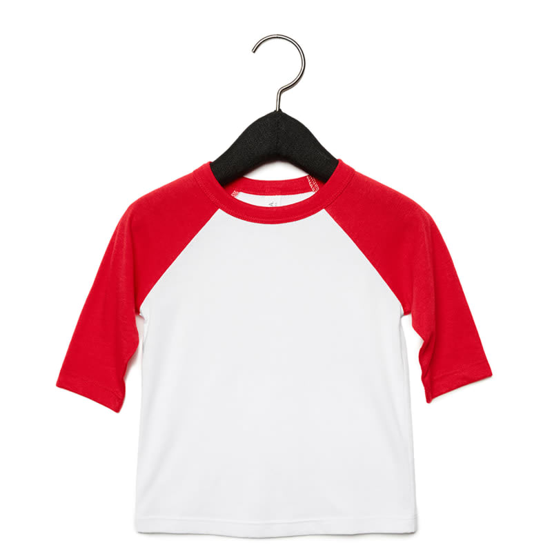 Bella + Canvas Toddler 3/4-Sleeve Baseball T-Shirt 1