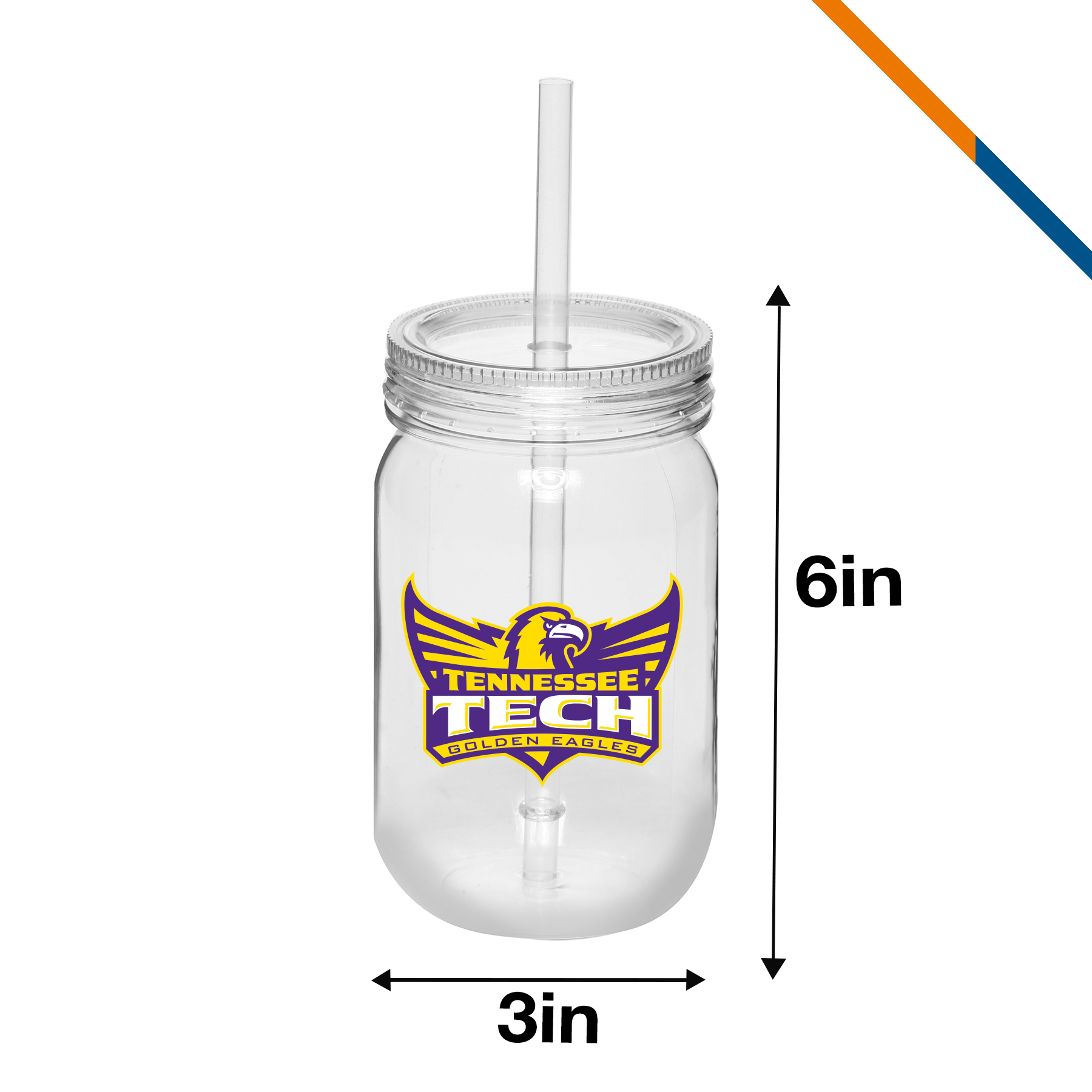 Omiber Plastic Mason Jar - 24 oz. 5