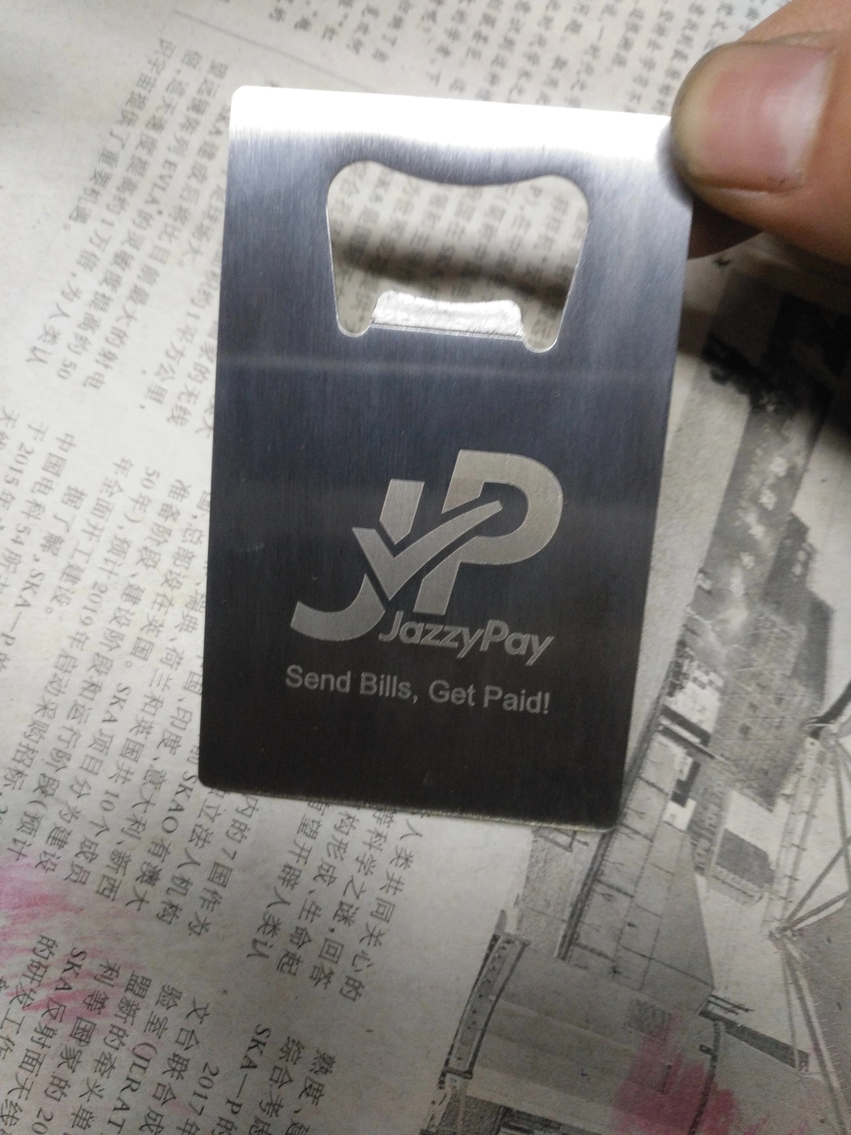 Credit Card Polished Bottle Opener 1