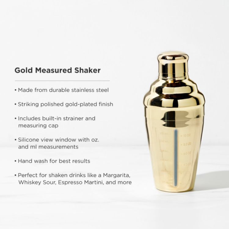 Viski® Gold Measured Shaker 6