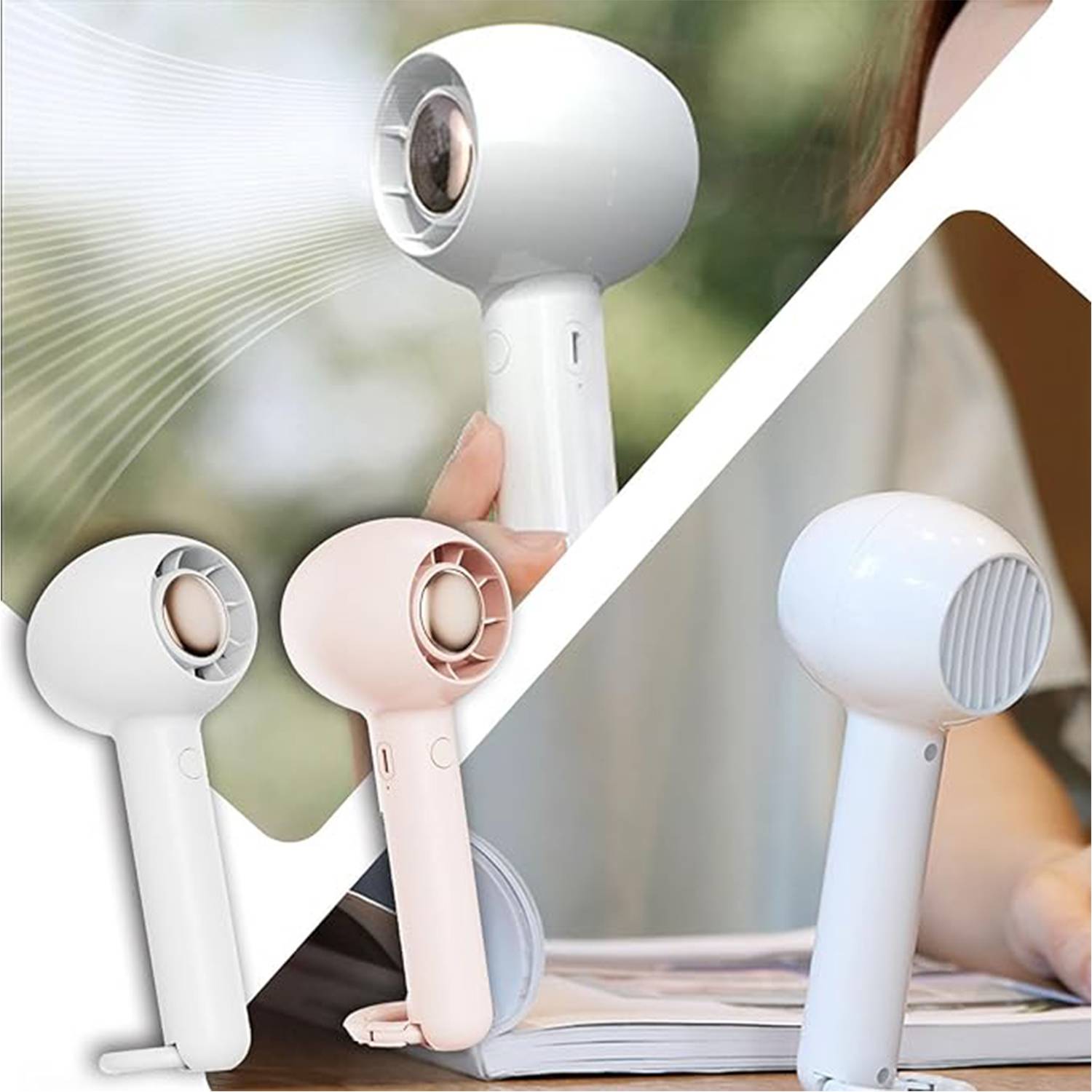 Portable Handheld Battery Operated USB Rechargeable Fan 5