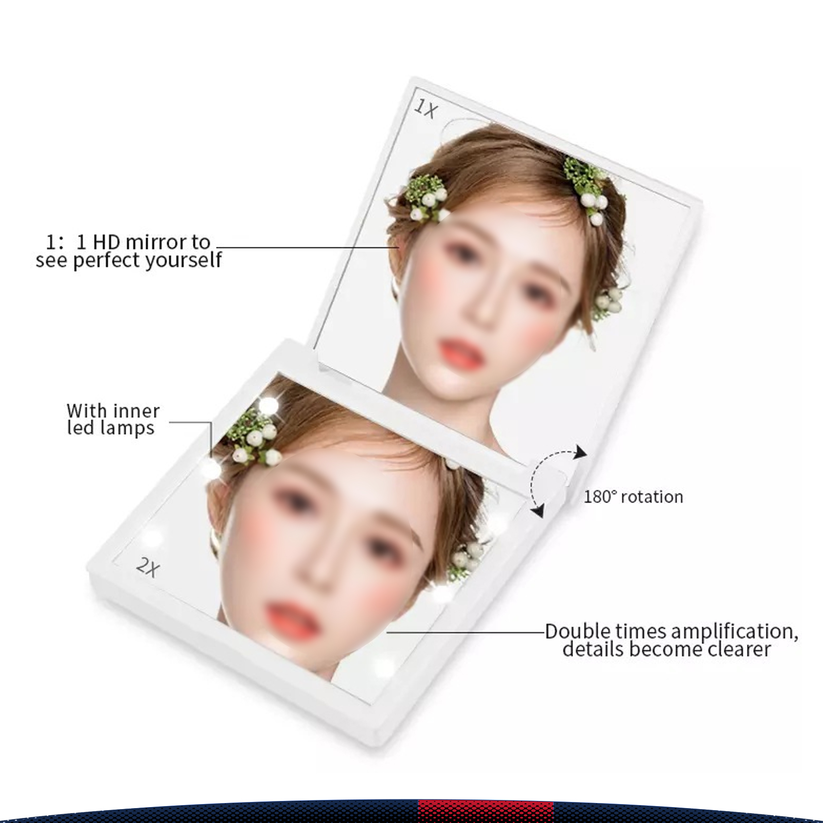 Jcsiks Mini LED Makeup Mirror 4