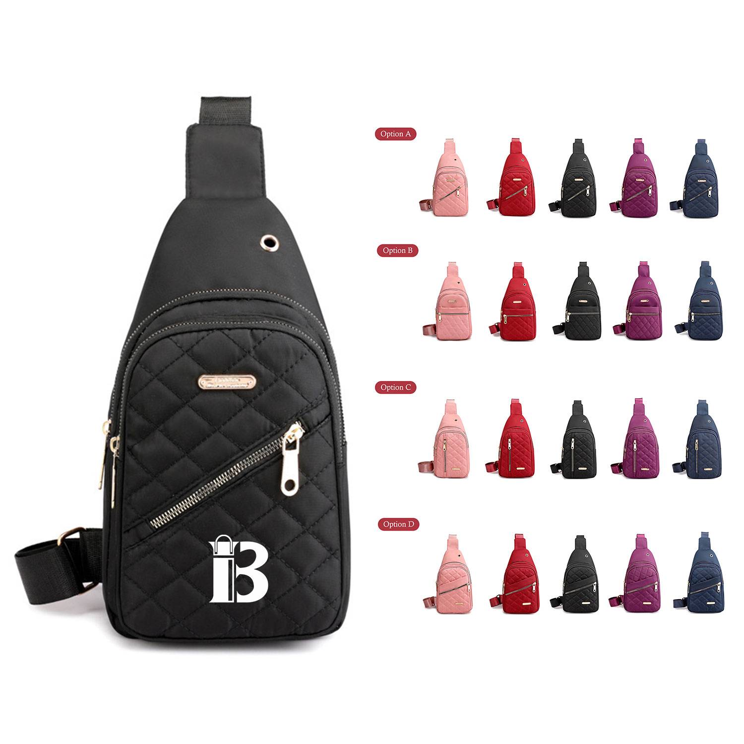 earphone jack water-resistant Nylon Cross Body Sling Bag 3