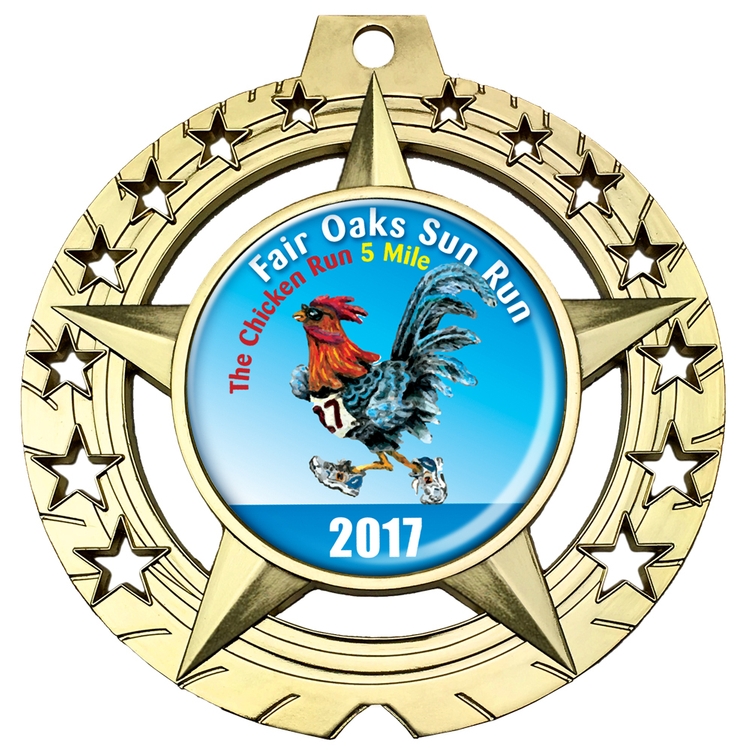 Express Vibraprint™ Star Bright Insert Medallion (3-3/4")