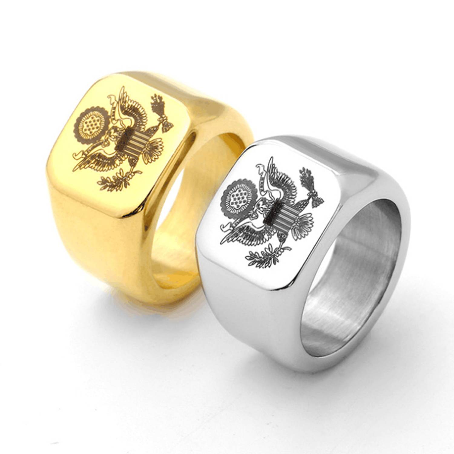 Punk Style Personalized Cast Titanium Steel Ring 4
