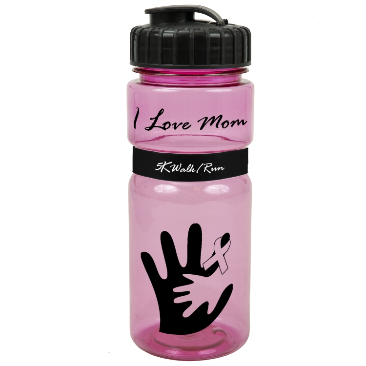 20 Oz. Sportster Bottle w/Silicone Gripper Band (Flip Top Lid)