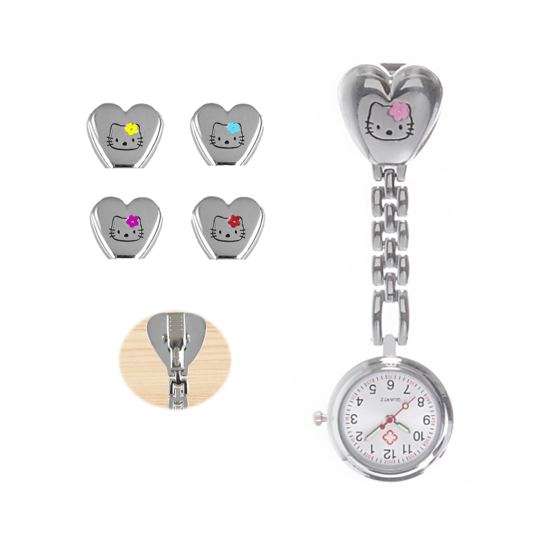 Metal Medical Clip Pocket Nurse Watch 1