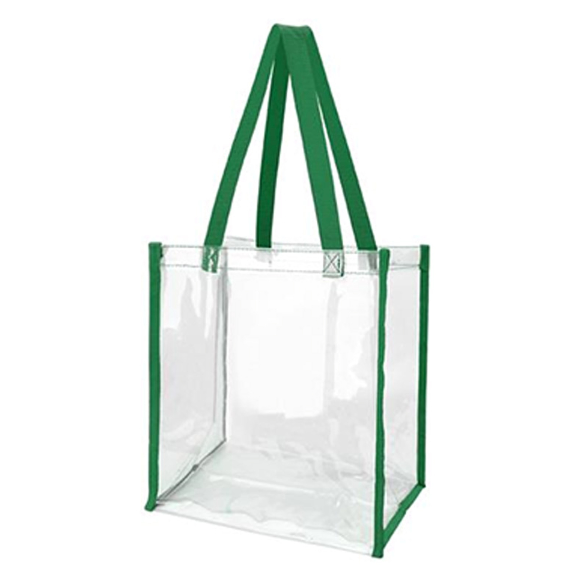 Color Handle Clear Plastic Tote Bag 2