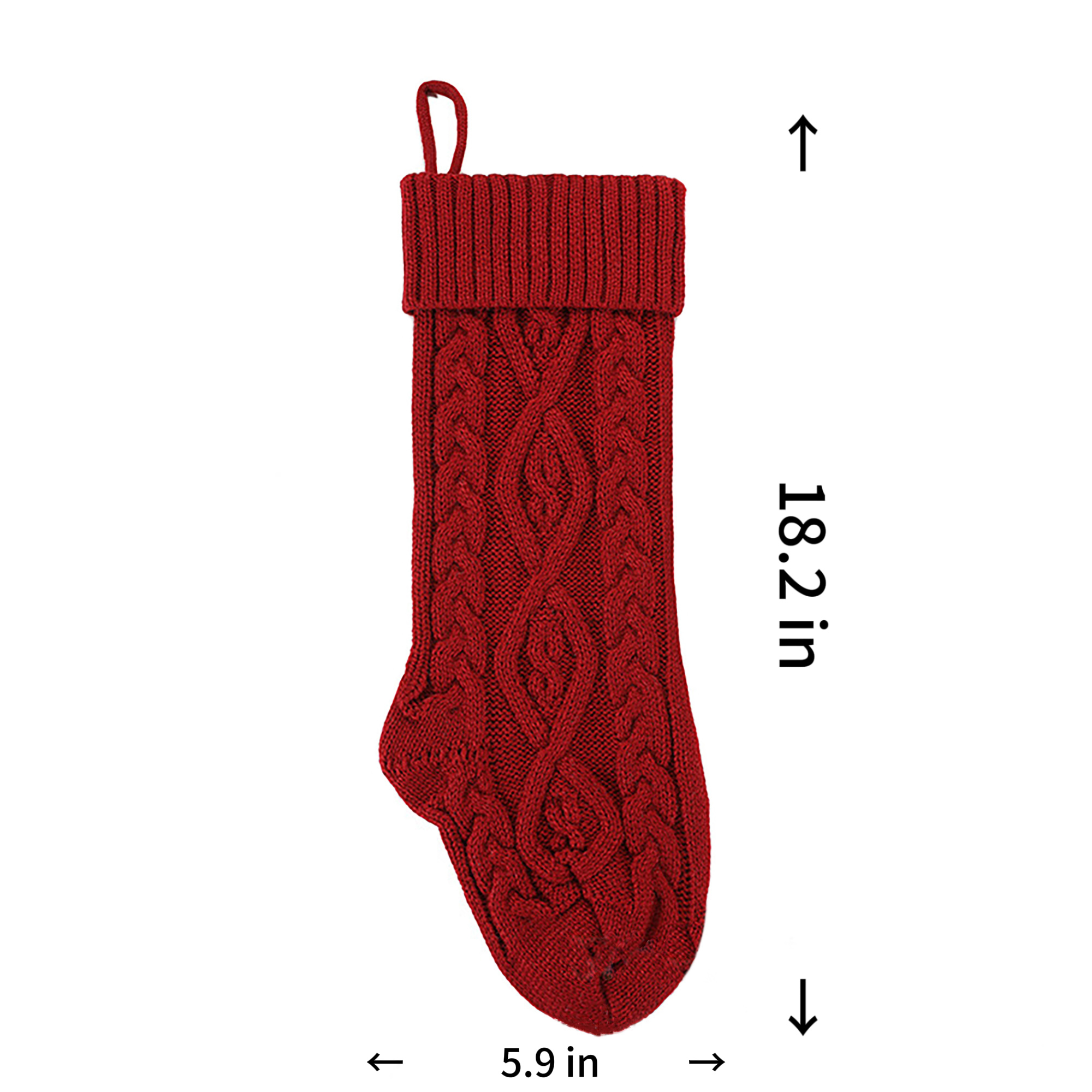 Christmas Knitted Acrylic Sock - Holiday Decor Stockings 4