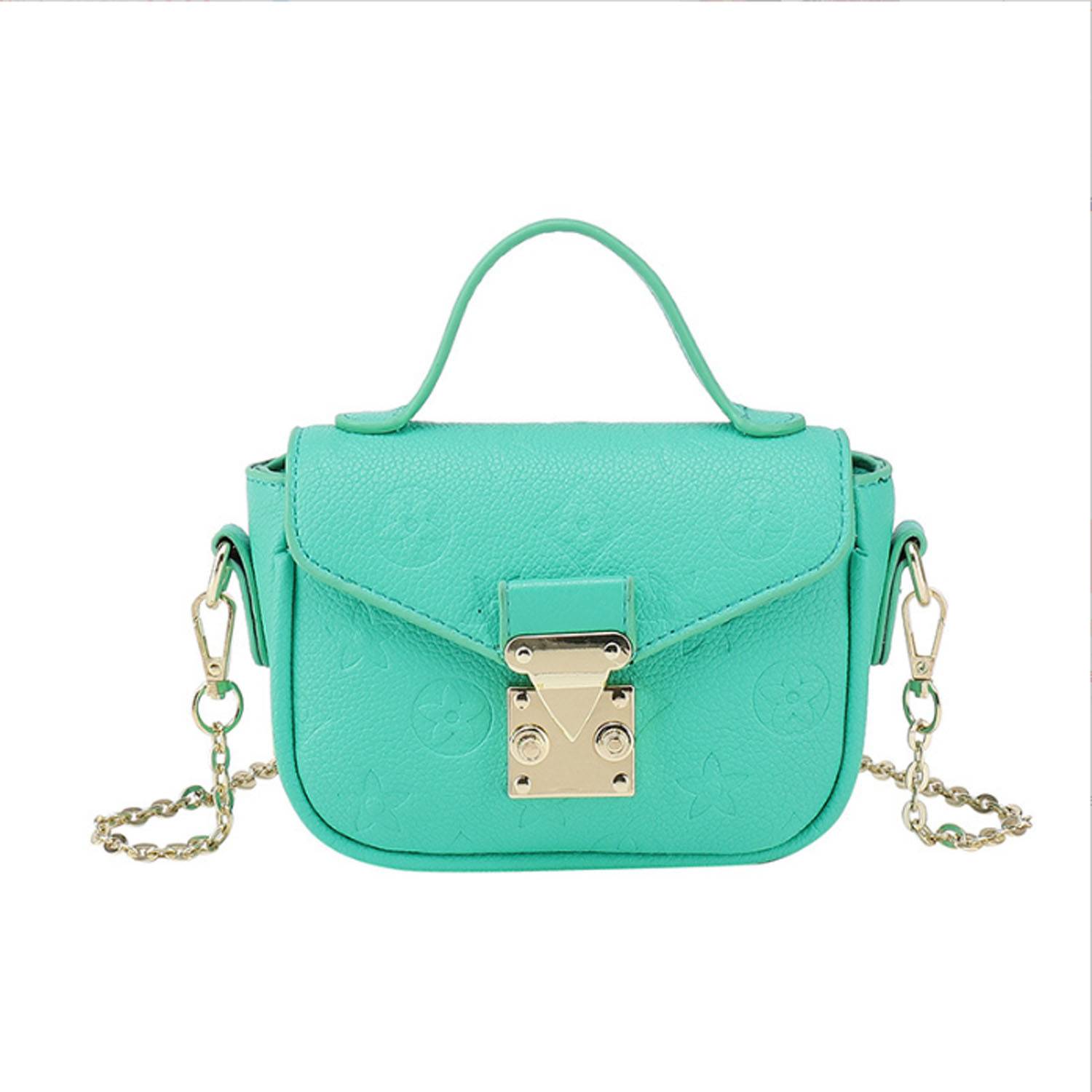 PU Leather Shoulder Bag w/ Metal Chain Strap 3