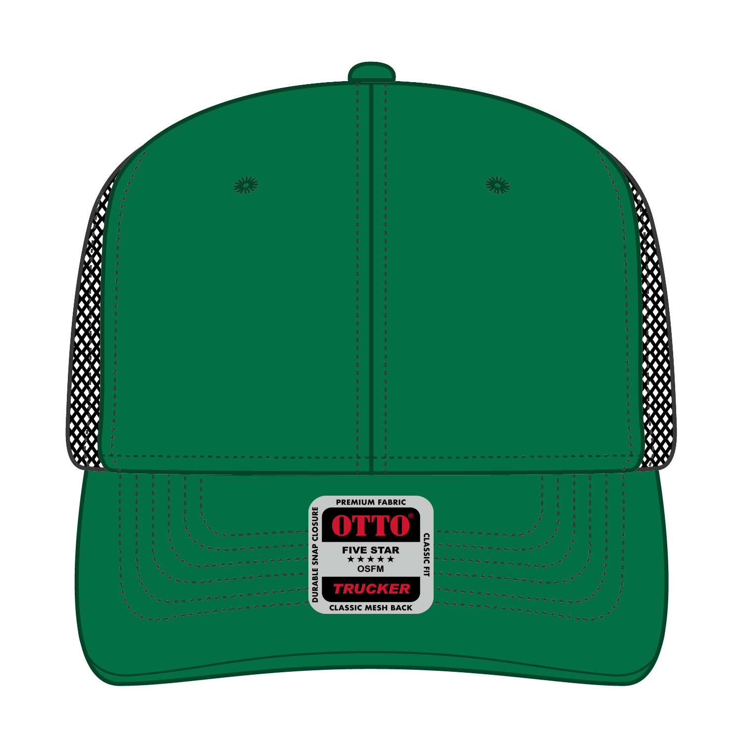 OTTO CAP® 6 Panel Mid Profile Mesh Back Trucker Hat 89
