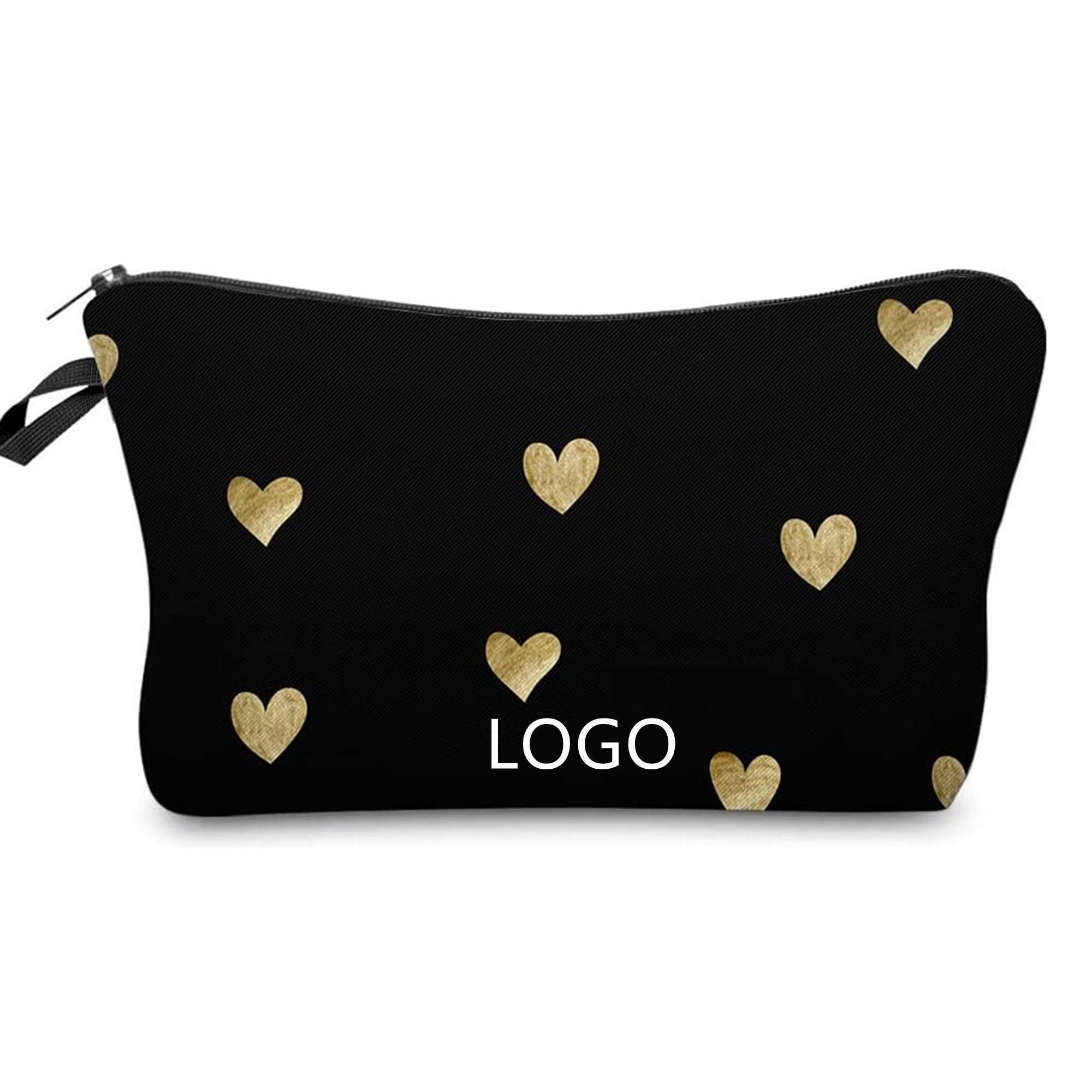 Heart Printed Makeup Bag
