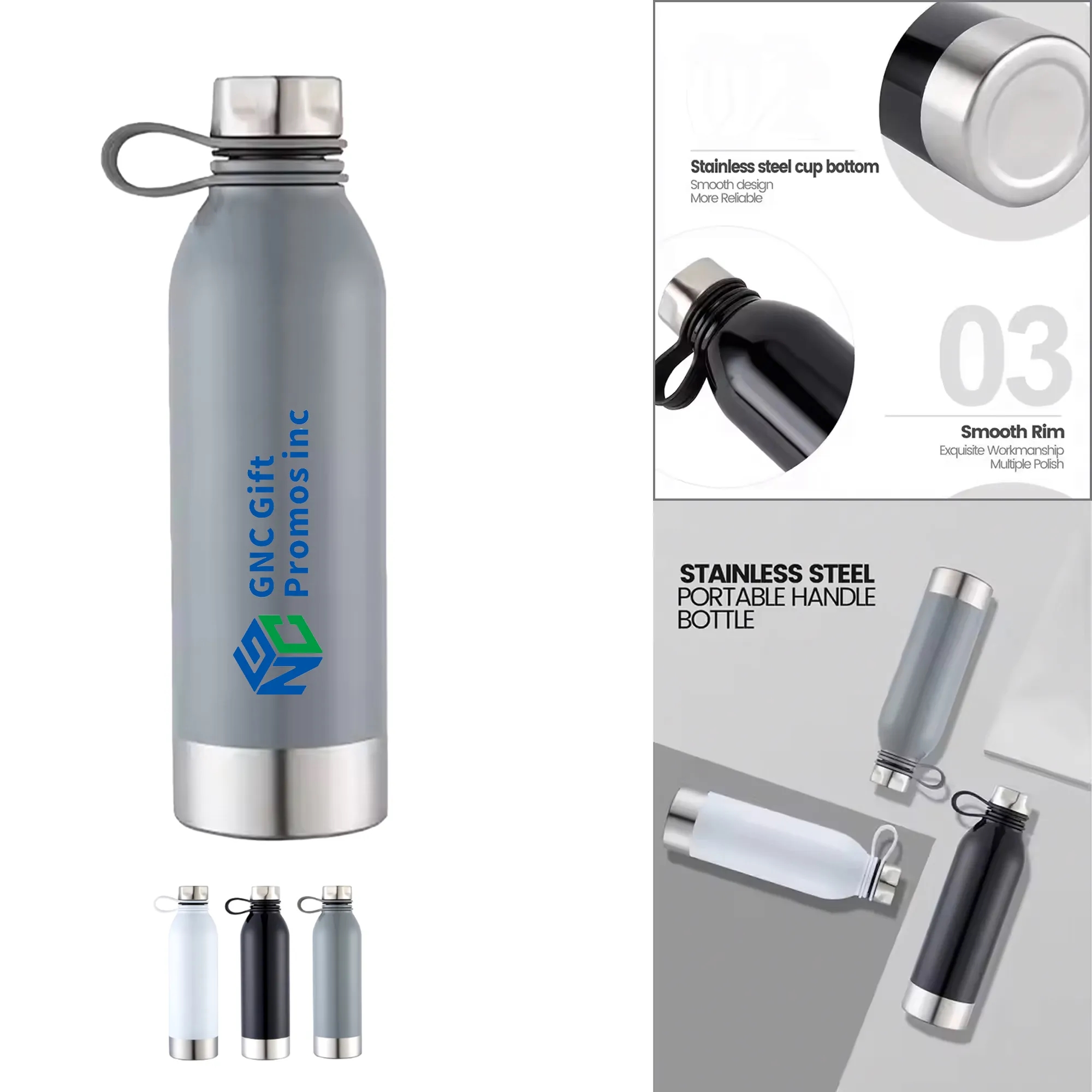 New Custom 25 Ounce Thermos Bottle, custom water bottle with logo imprint 3