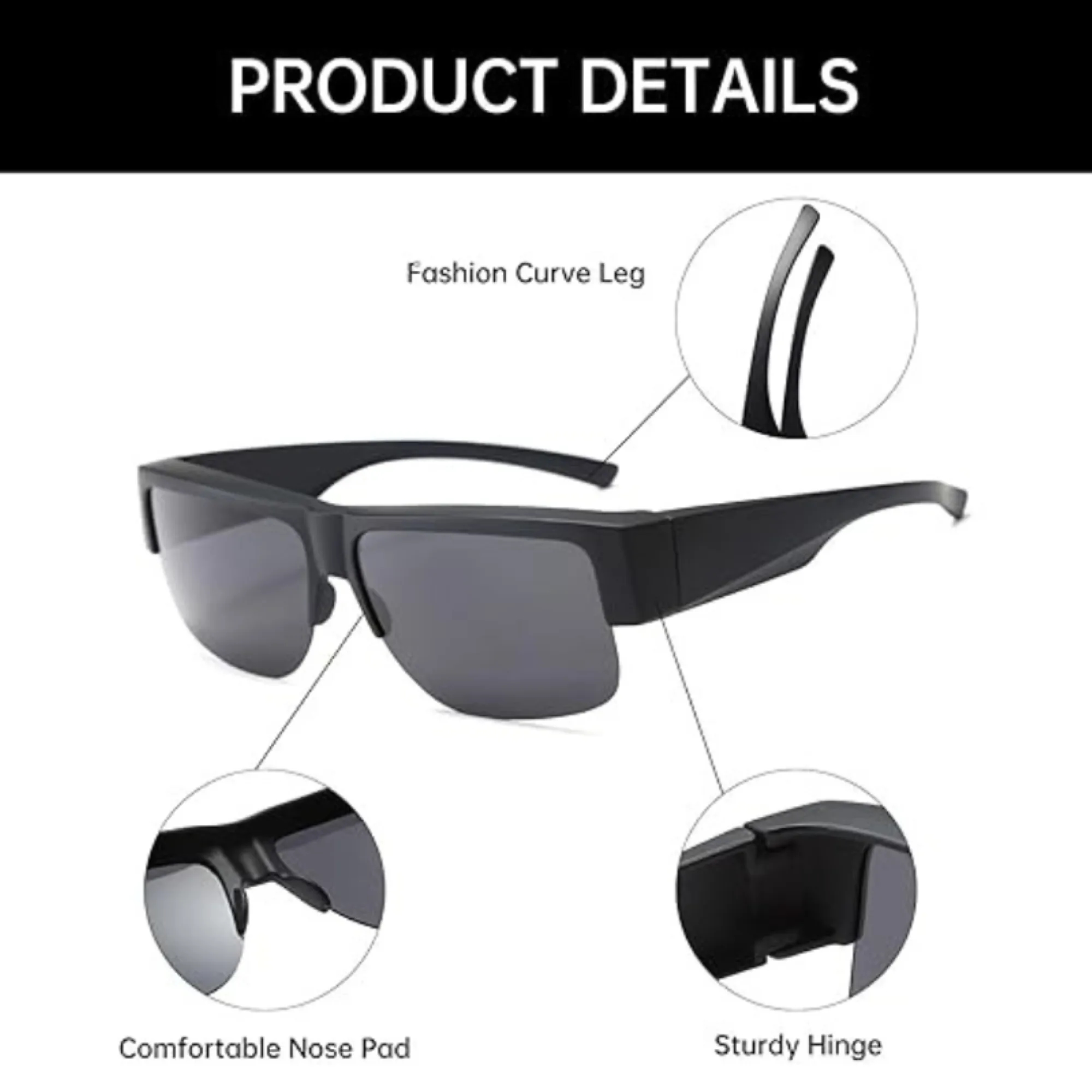 Lightweight Frame That Fits Over Glasses Outdoor Sunglasses 4