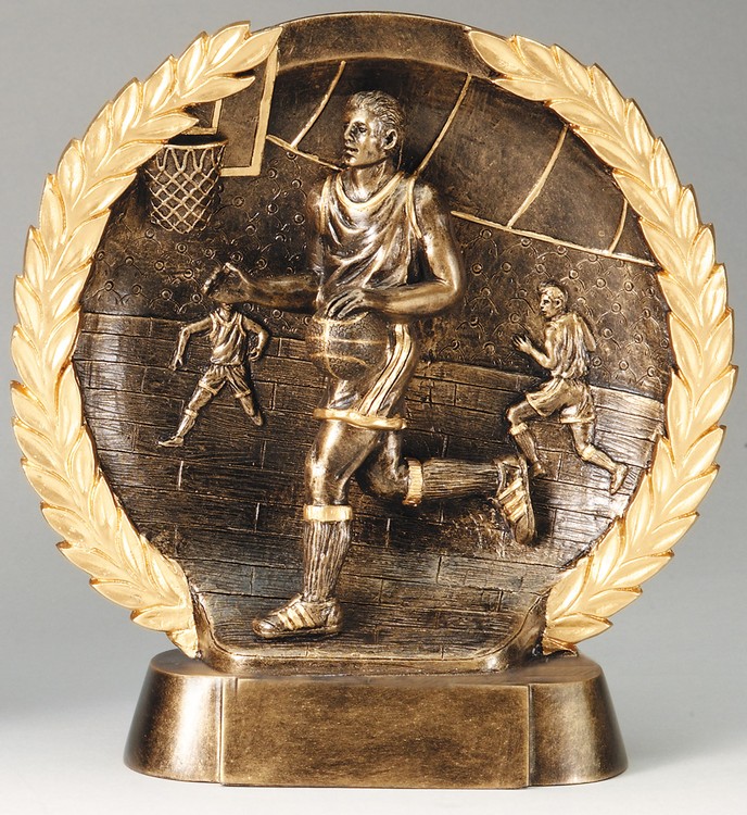 Basketball Male High Relief Circular Plate Award 2