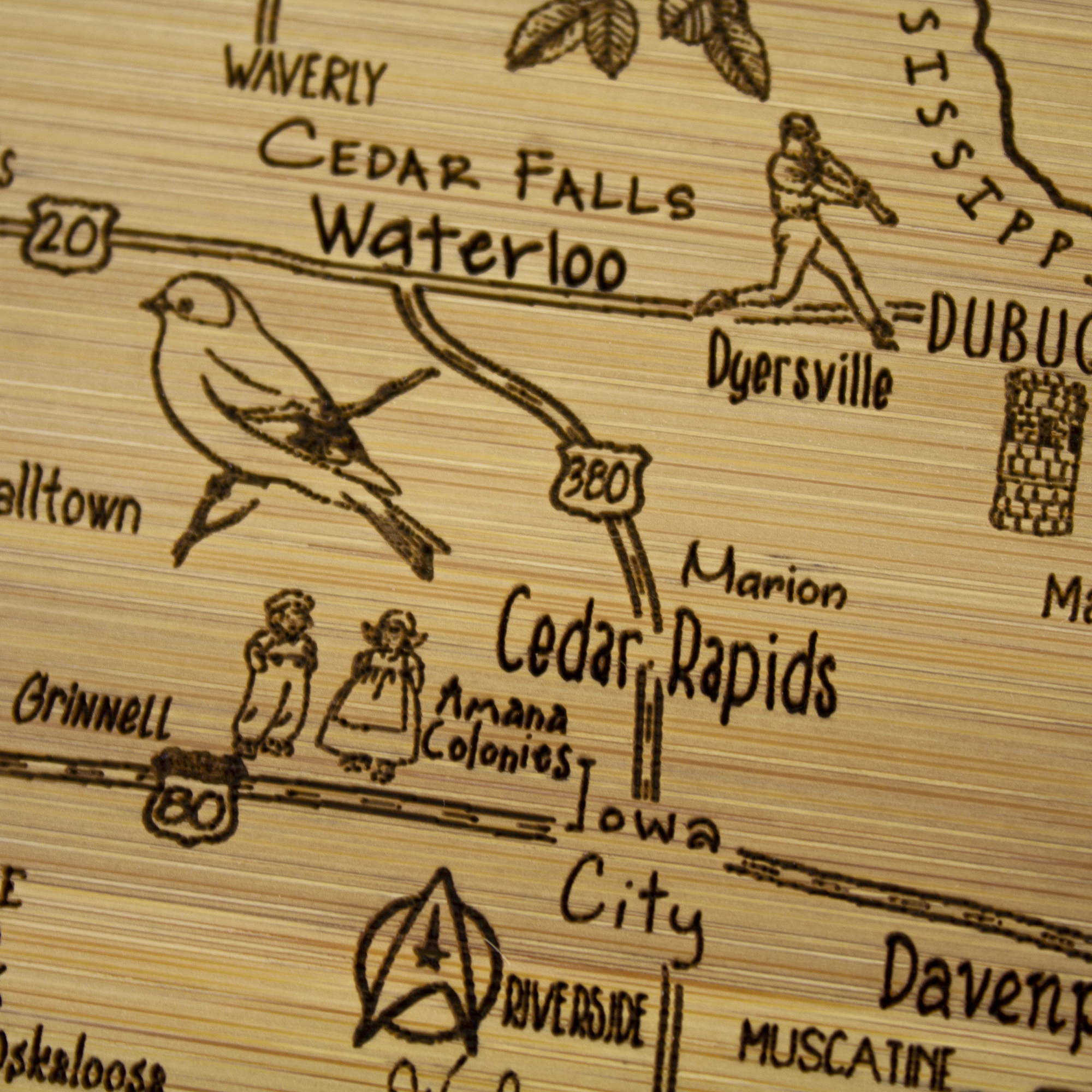 A Slice of Life Iowa Serving & Cutting Board 7