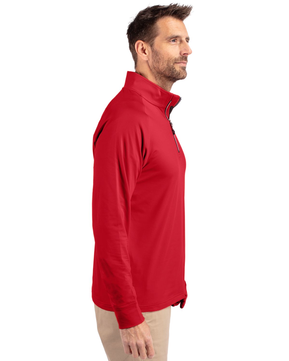 Cutter & Buck Adapt Recycled Soft Knit Stretch  Mens Quarter Zip Pullover 44