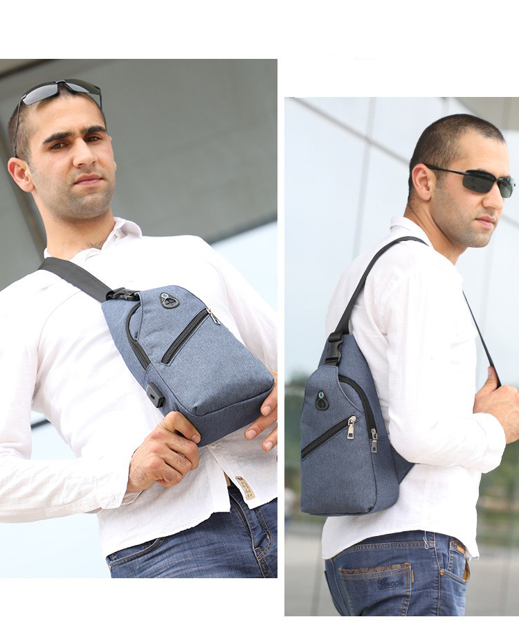 Oxford Multipurpose Crossbody Bag With Earphone Hole 11