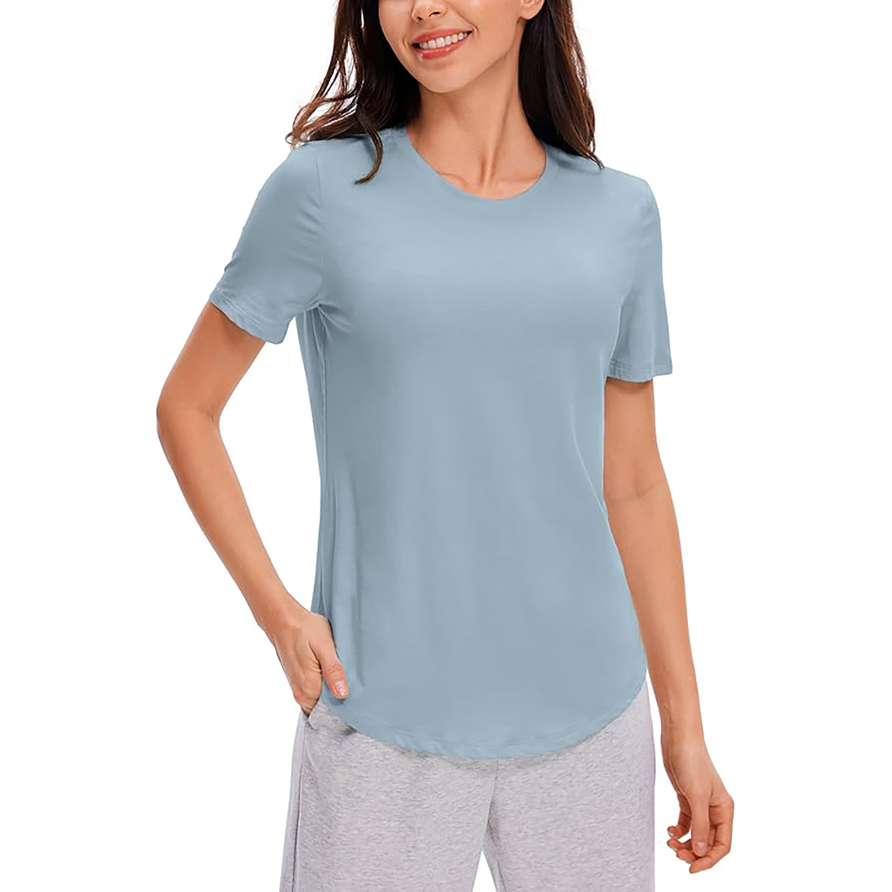 Men's Cotton Hip Hop Crew Neck Long T Shirt 7