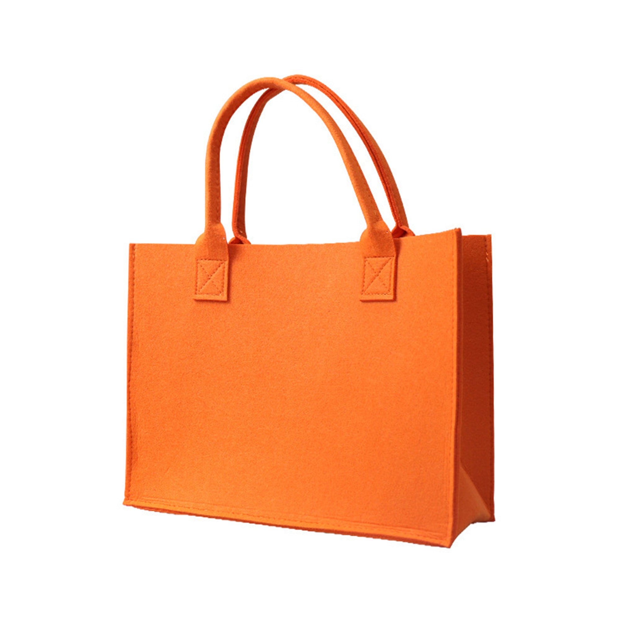 MOQ50 Reusable Portable Felt Grocery Tote Bag, custom tote bag with logo imprint 5