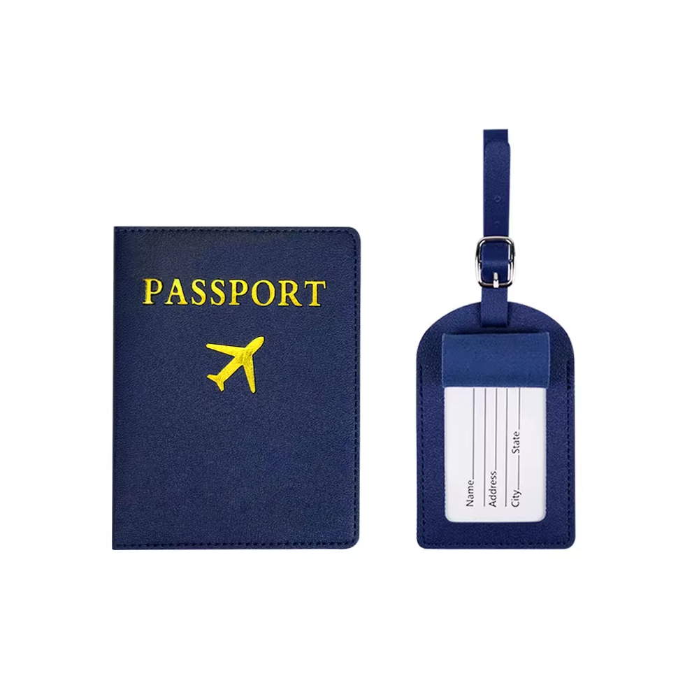 Leatherette Luggage Tag & Passport Holder 2