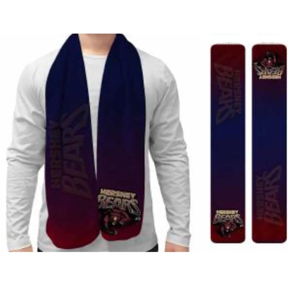 Sublimated or Blank Fleece Scarf, 9x60, Front and Back 2