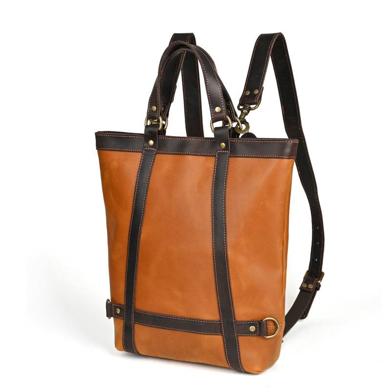 Vintage Handmade Genuine Leather Backpack 4