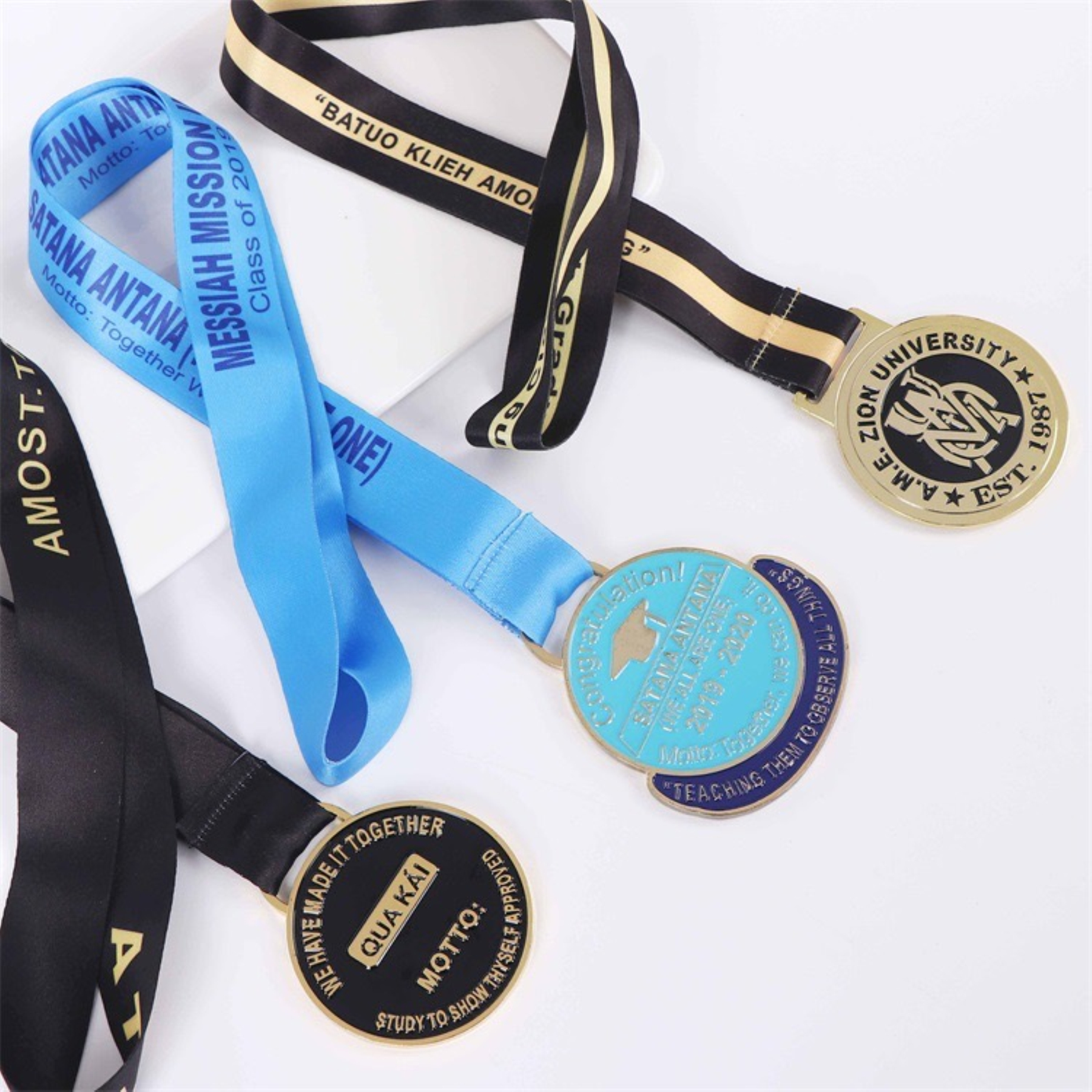 Custom 3" Medal with Sublimated Lanyard 2