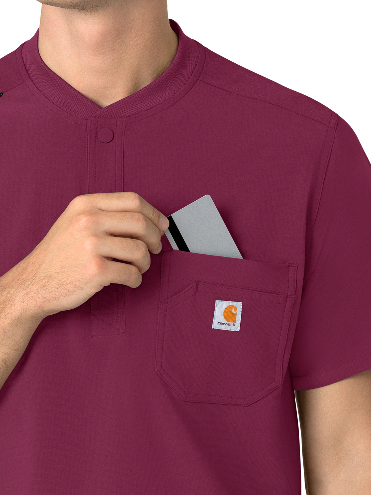 Carhartt Scrubs - Force Cross-Flex - Men's Three-Pocket Henley Top 29