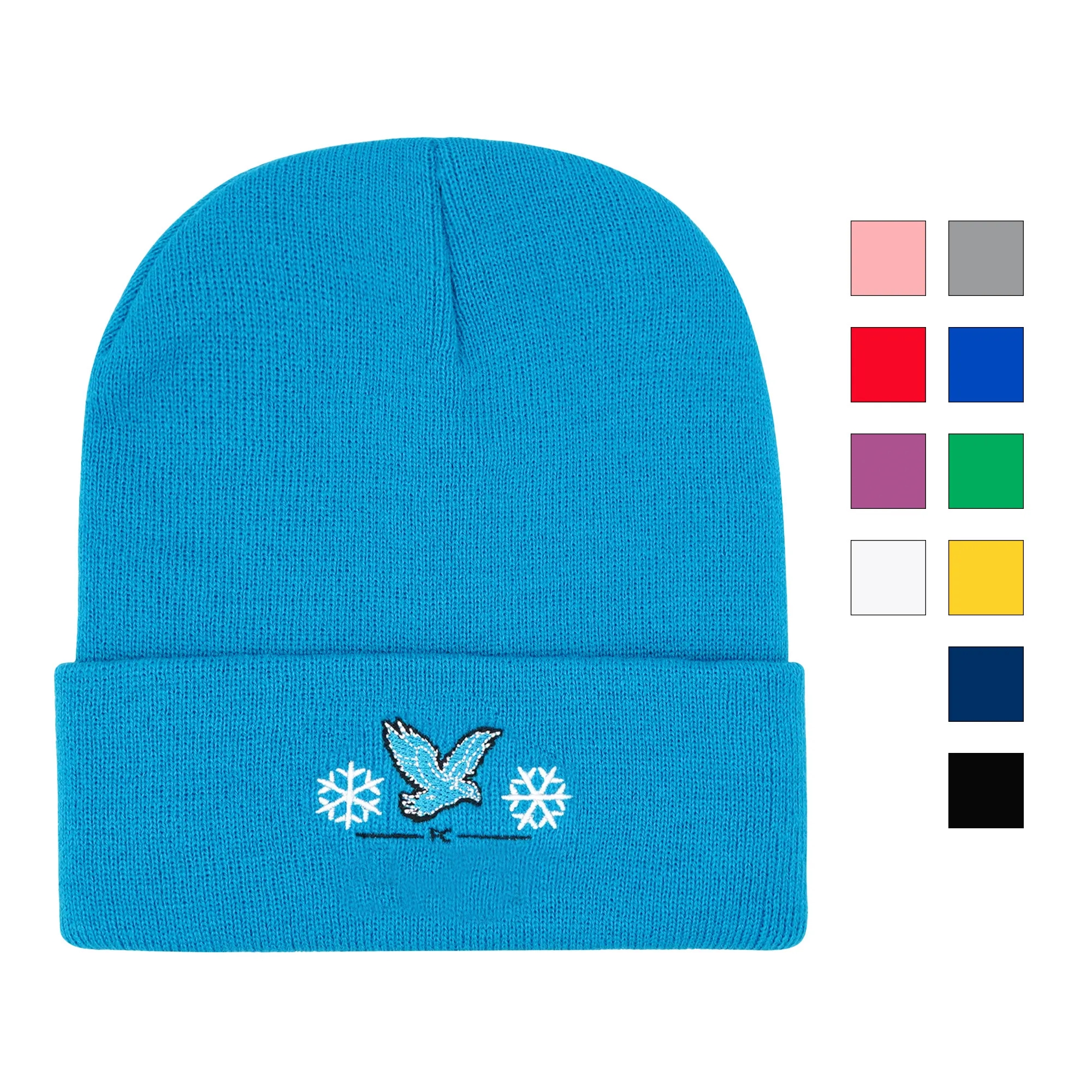 Embroidered Beanie Hat Skull Cap 2